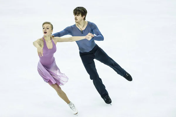 Alexandra Stepanova Ivan Bukin Van Rusland Voeren Tijdens Ice Dance — Stockfoto