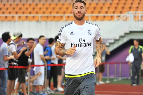 Sergio Ramos Dari Real Madrid Mengambil Bagian Dalam Sesi Pelatihan — Stok Foto