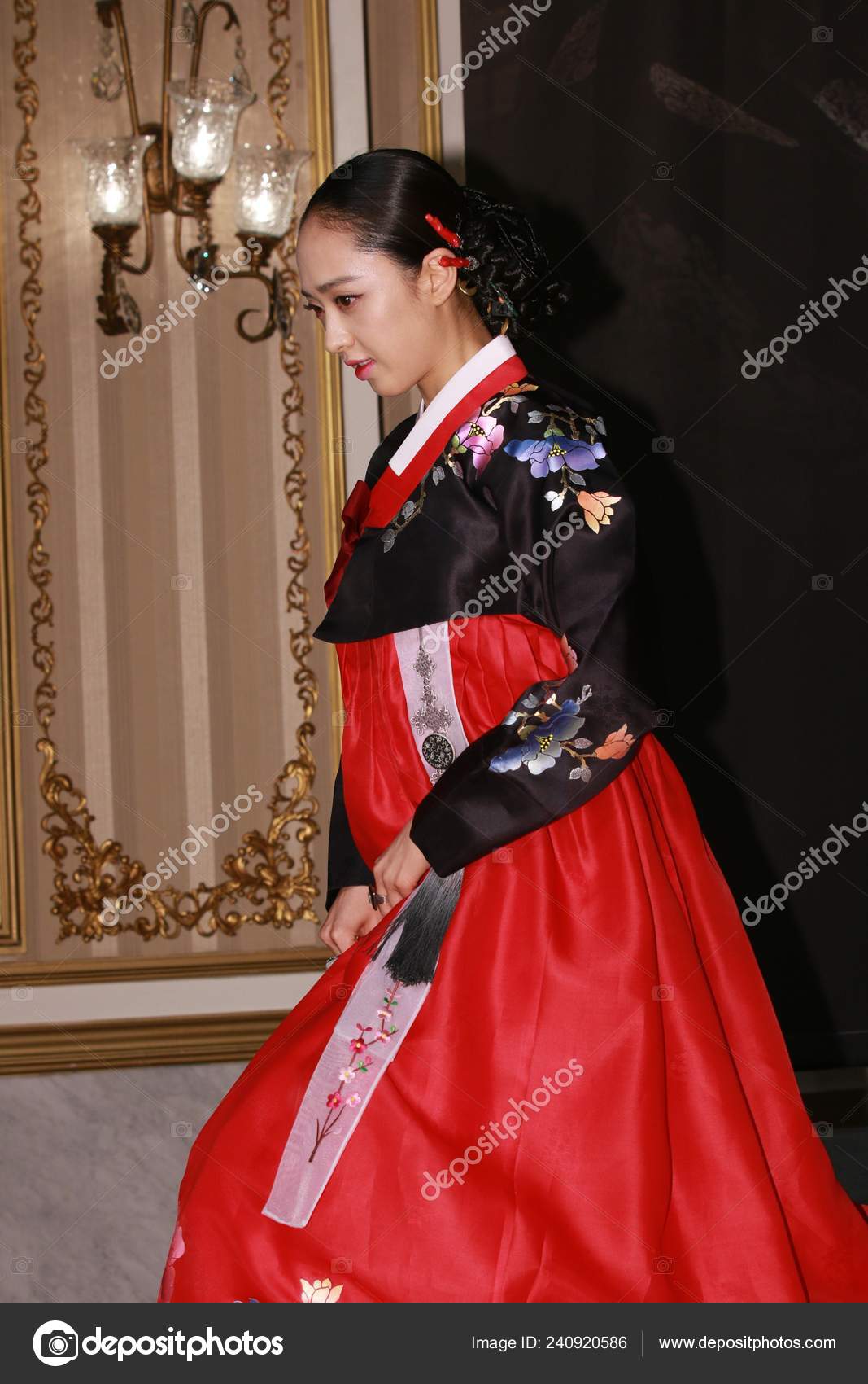 South Korean Actress Kim Min Jung Attends Press Conference Her