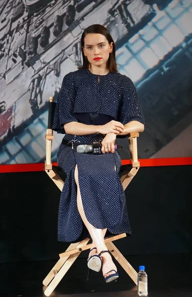Aktris Inggris Daisy Ridley Menghadiri Konferensi Pers Untuk Filmnya Star — Stok Foto