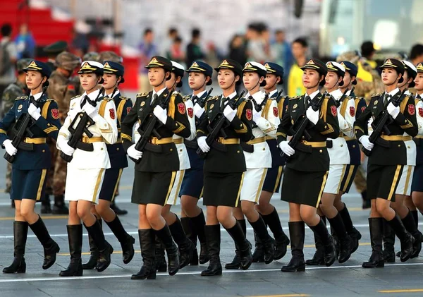Las Guardias Honor Del Epl Ejército Popular Liberación Llegan Plaza — Foto de Stock