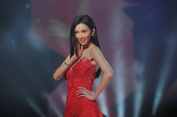 Taiwanesisk Model Skuespillerinde Lin Chi Ling Deltager All Star Koncert - Stock-foto