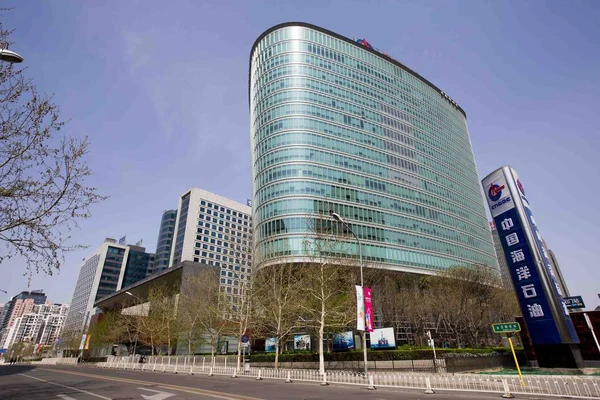 Vista Del Edificio Sede Cnooc China National Offshore Oil Corporation —  Fotos de Stock