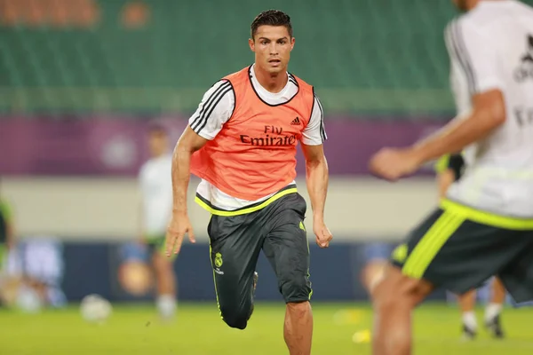 Cristiano Ronaldo Real Madrid Companheiros Equipe Participam Uma Sessão Treinamento — Fotografia de Stock