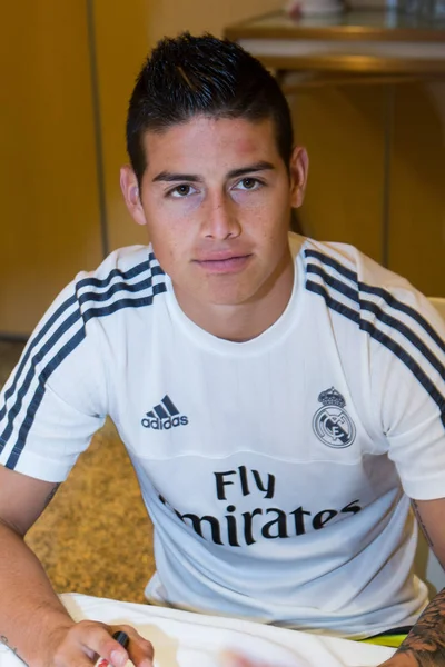 James Rodriguez Del Real Madrid Partecipa Evento Firma Durante 2015 — Foto Stock