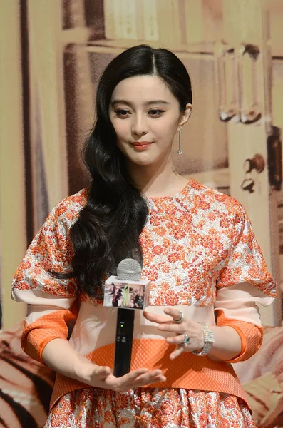 Čínská Herečka Fan Bingbing Zúčastní Tiskové Konference Pro Svůj Nový — Stock fotografie