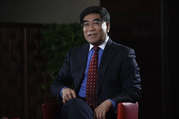 Chengyu Presidente China Petroleum Chemical Corp Sinopec Habla Una Entrevista —  Fotos de Stock