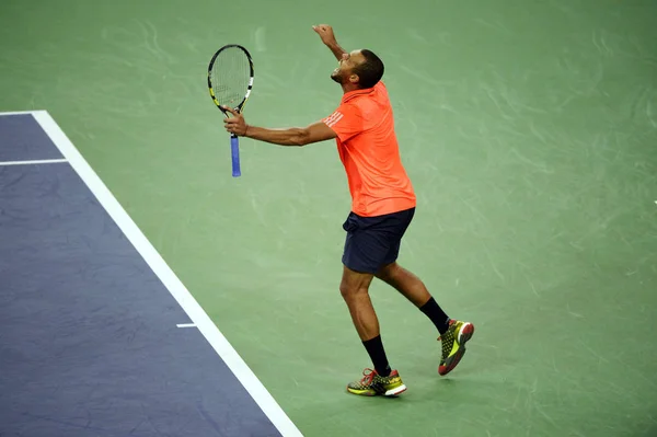 Wilfried Tsonga Fransa Spanya Rafael Nadal Erkekler Onların Yarı Final — Stok fotoğraf