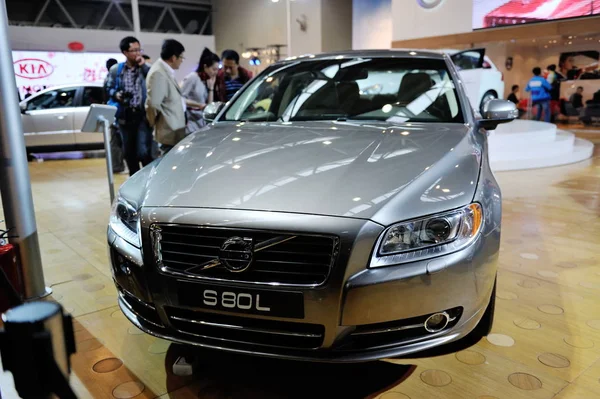 Volvo S80L Wordt Gezien Vertoning Tijdens Een Automobiele Tentoonstelling Lanzhou — Stockfoto