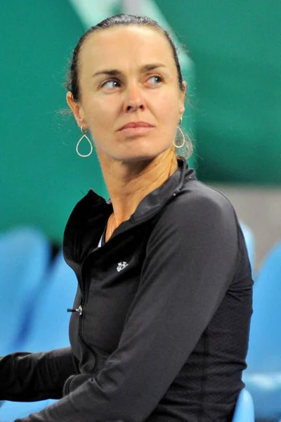 Joueuse Tennis Suisse Martina Hingis Assiste Match Quart Finale Des — Photo