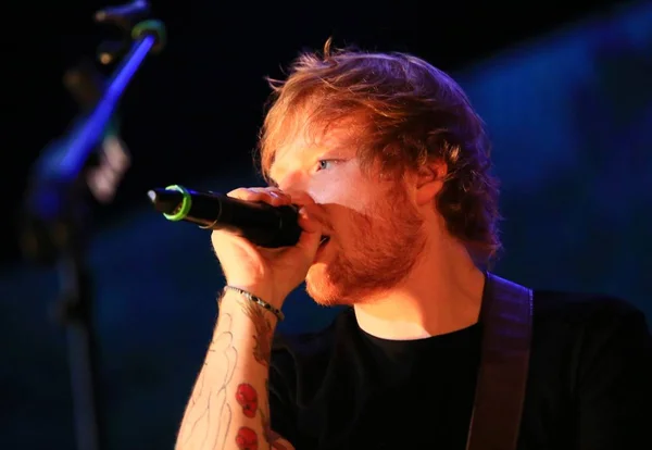 British Singer Sheeran Performs His Concert Shanghai China March 2015 — Stock Photo, Image