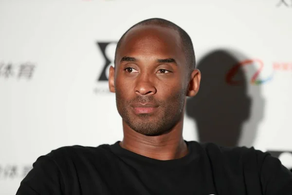 Amerikanischer Basketball Star Kobe Bryant Nimmt Einer Pressekonferenz Teil Das — Stockfoto