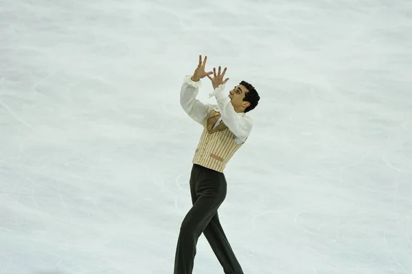 Javier Fernandez Espagne Produit Lors Patinage Libre Masculin Des Championnats — Photo