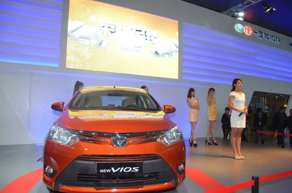 Toyota Vios Exhibe Durante Una Exposición Automóviles Ciudad Shenyang Provincia —  Fotos de Stock