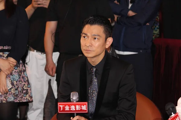 Attore Hong Kong Andy Lau Partecipa Una Conferenza Stampa Suo — Foto Stock