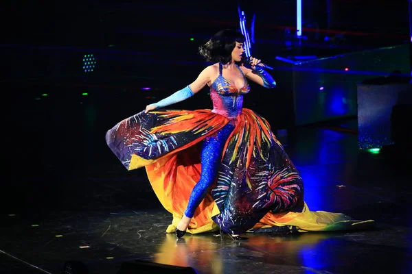 Cantora Americana Katy Perry Apresenta Concerto Xangai Sua Prismatic World — Fotografia de Stock