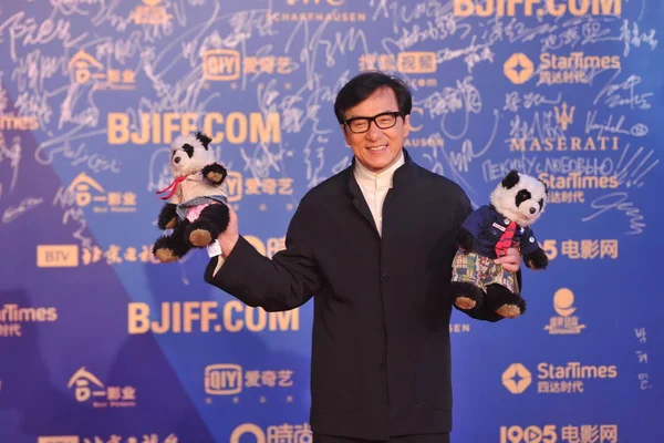 Hong Kong Kungfu Star Jackie Chan Arrives Red Carpet Closing — Stock Photo, Image