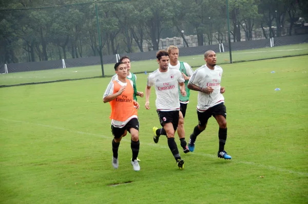 Jogadores Milan Participam Uma Sessão Treinamento Xangai China Julho 2015 — Fotografia de Stock