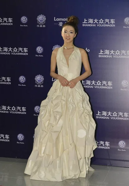 Chanteuse Actrice Hong Kong Fiona Sit Pose Sur Tapis Rouge — Photo