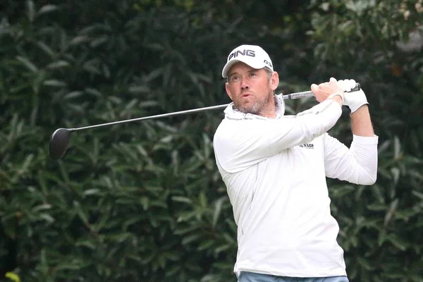 English Golfer Lee Westwood Tees Während Der Letzten Runde Des — Stockfoto