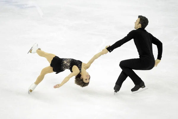 Meagan Duhamel Links Eric Ringo Van Canada Uit Voeren Tijdens — Stockfoto