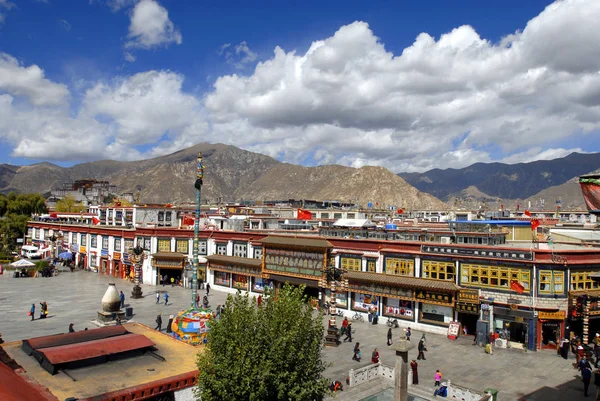 Allmän Över Byggnader Lhasa Sydvästra Kinas Autonoma Region Tibet Oktober — Stockfoto