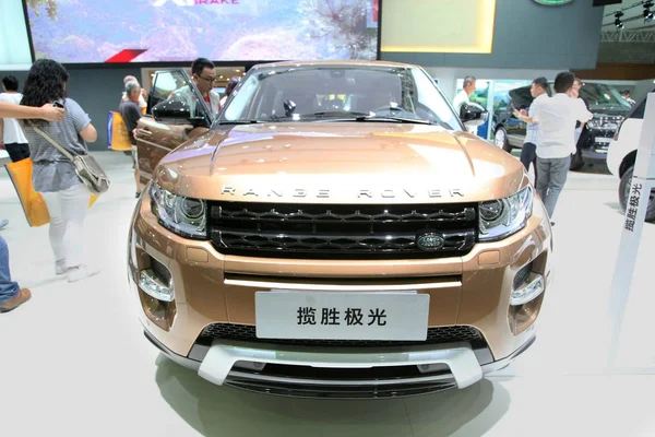 Range Rover Evoque Suv Jaguar Land Rover Displayed 2014 Pudong — Stock Photo, Image