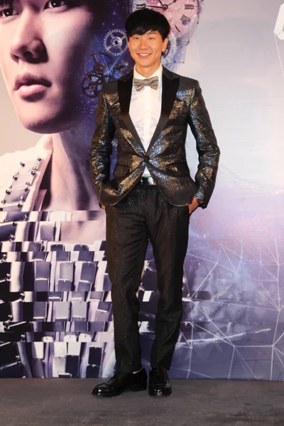 Singaporean Singer Lin Poses Press Conference His Time Line Concert — Stock Photo, Image