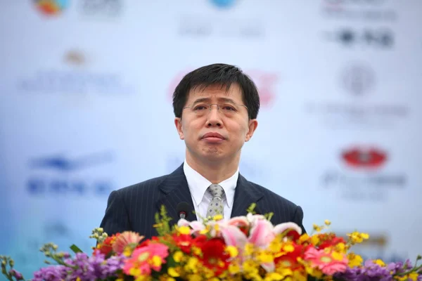 Wenlin Vicegobernador Provincia Hainan Luego Alcalde Ciudad Haikou Representa Ceremonia —  Fotos de Stock