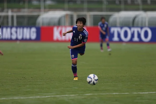 Japonya Nın Shiho Matsubara Özbekistan Karşı Bir Futbol Maçında Nanjing — Stok fotoğraf