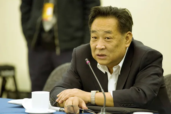 Zhang Lijun Entonces Viceministro Protección Ambiental Habla Panel Discusión Durante —  Fotos de Stock