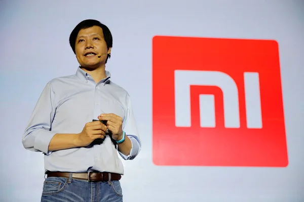 Лэй Цзюнь Председатель Генеральный Директор Xiaomi Technology Выступил Речью Открытии — стоковое фото