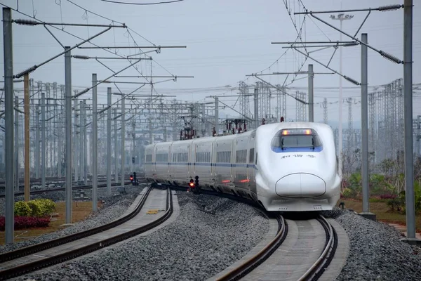 Tren Bala Crh China Ferrocarril Alta Velocidad Viaja Liu Nan —  Fotos de Stock