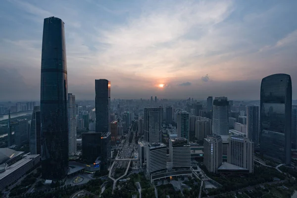 Skyline Хмарочоси Багатоповерхових Будинків Місті Гуанчжоу Провінції Гуандун Південного Китаю — стокове фото