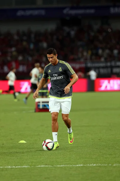 Cristiano Ronaldo Real Madrid Réchauffe Avant Match Amical Football Contre — Photo