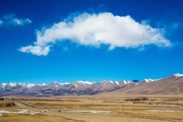 Paisagem Planalto Tibetano Também Conhecido China Como Planalto Qinghaictibet Planalto — Fotografia de Stock