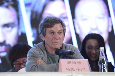 American screenwriter Robert Mark Kamen, a member of the jury for the Beijing Film Festival, is pictured during a press conference for the 5th Beijing International Film Festival in Beijing, China, 15 April 2015. clipart