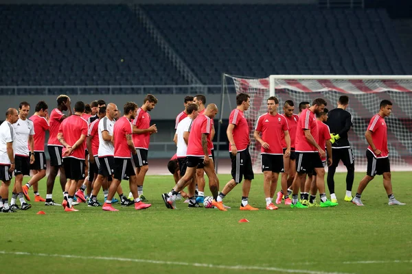 Gracze Juventus Wziąć Udział Sesji Szkoleniowej Szanghaju Chiny Sierpnia 2015 — Zdjęcie stockowe