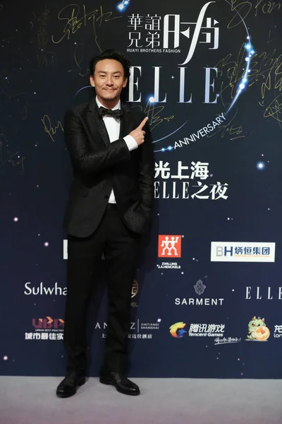 台湾俳優チャン チェン ポーズ フアイ兄弟 エル夜 上海国際映画祭 上海に 2015 — ストック写真