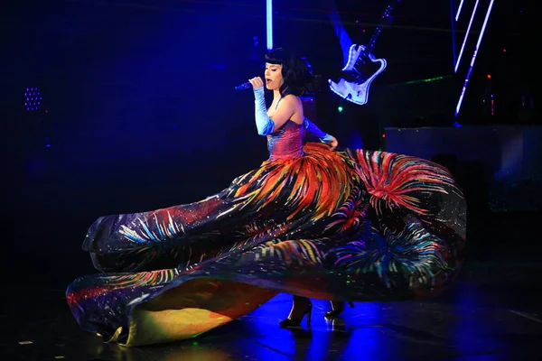 Chanteuse Américaine Katy Perry Joue Concert Shanghai Son Prismatic World — Photo