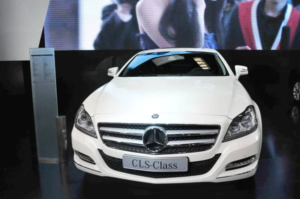 Mercedes Benz Cls Class Carro Exibido Durante Uma Exposição Automóveis — Fotografia de Stock