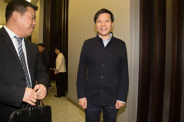 Lei Jun Δεξιά Πρόεδρος Και Διευθύνων Σύμβουλος Της Xiaomi Τεχνολογίας — Φωτογραφία Αρχείου