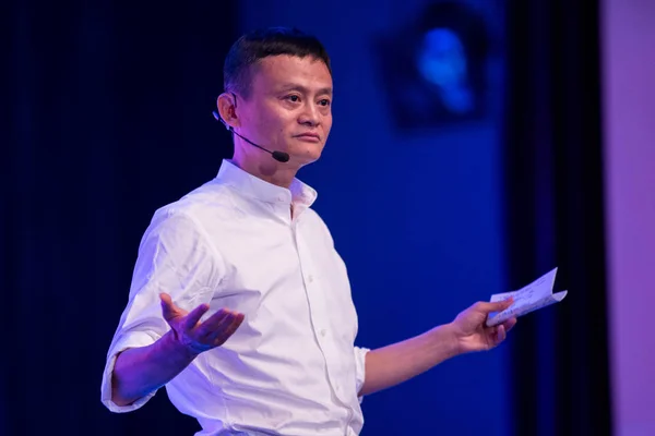 Jack Yun Ordförande Alibaba Group Levererar Ett Tal Den Sjösätta — Stockfoto