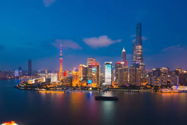 Vista Del Fiume Huangpu Lujiazui Financial District Con Oriental Pearl — Foto Stock