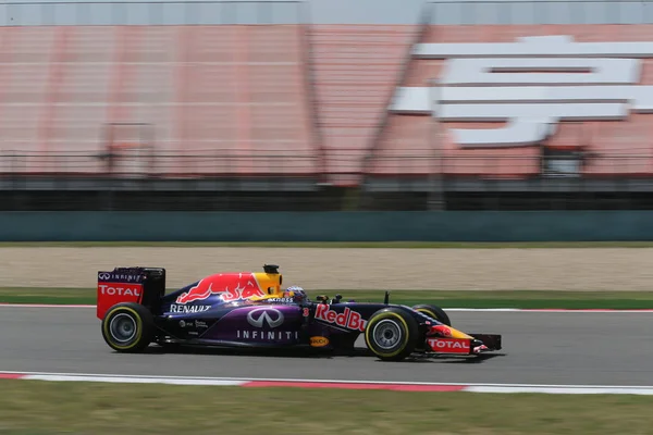 Австралійський Водія Даніель Ріккардо Red Bull Racing Бичків Свого Автомобіля — стокове фото