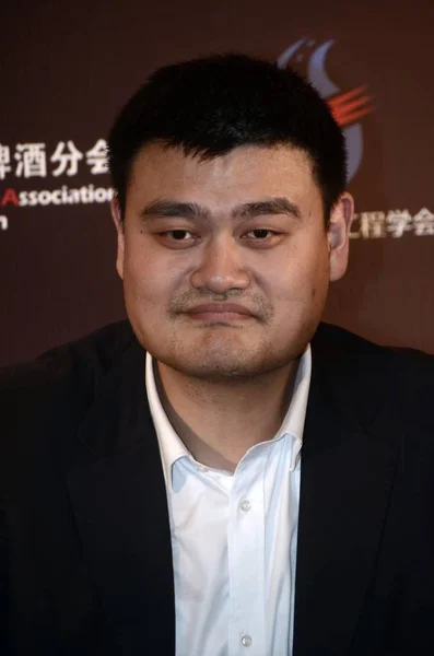 Pensionerad Kinesiska Basket Superstar Yao Ming Deltar Prisutdelningen 2015 Trafik — Stockfoto