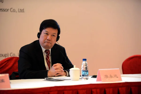 Ляо Yongyuan Потім Генеральний Директор Cnpc Китай Національний Нафтові Корпорації — стокове фото