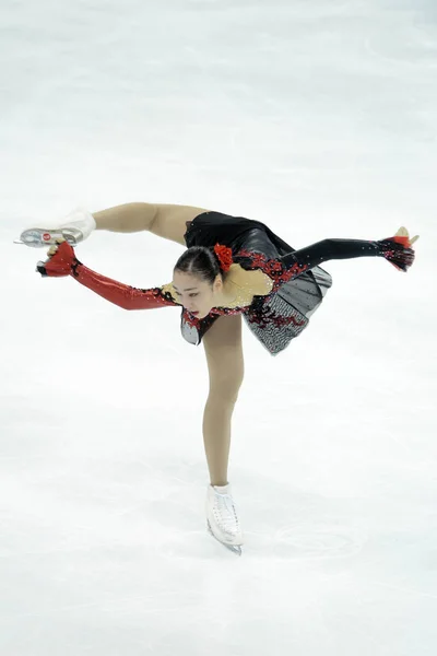 Rika Hongo Japón Realiza Durante Patinaje Libre Las Damas Del —  Fotos de Stock