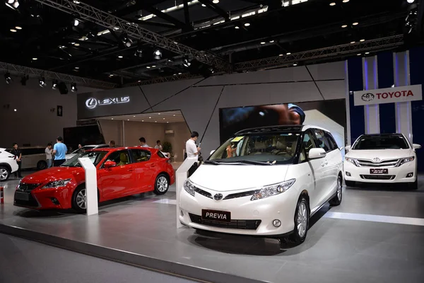 Previa Venza Other Cars Toyota Display Automobile Exhibition Beijing China — Stock Photo, Image