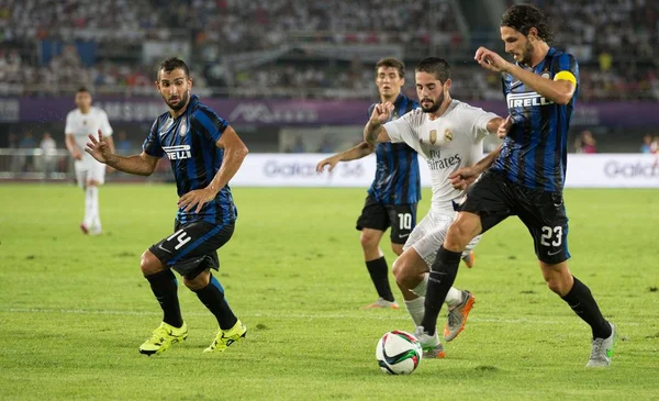 Martin Montoya Torralbo Links Und Rechts Andrea Ranocchia Inter Milan — Stockfoto